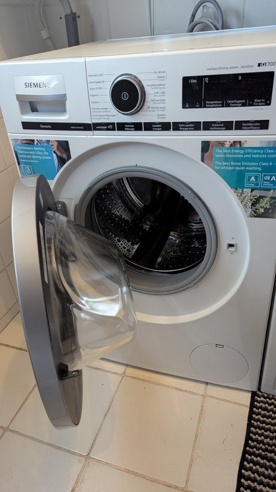 Siemens iQ700 Wasmachine - 9kg, 1400 tpm, i-Dos, A+++, 1200 tot 1600 toeren, Handwasprogramma, 8 tot 10 kg, Ophalen of Verzenden