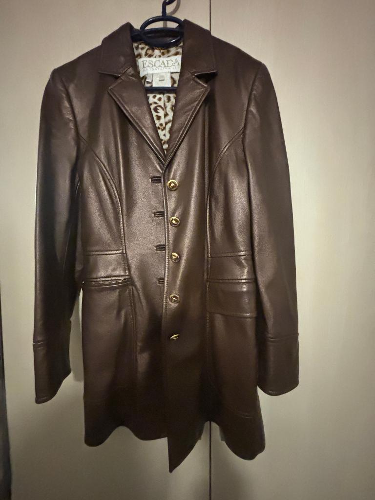 ESCADA dames leren jas 38 (S) zo goed als nieuw, Kleding | Dames, Maat 38/40 (M), Verzenden, Zwart, Escada