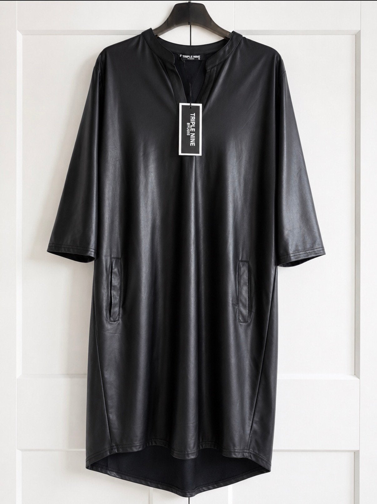 * nieuw * Triple nine lederlook tuniek XL, Zwart, Maat 46/48 (XL) of groter, Nieuw, Ophalen of Verzenden
