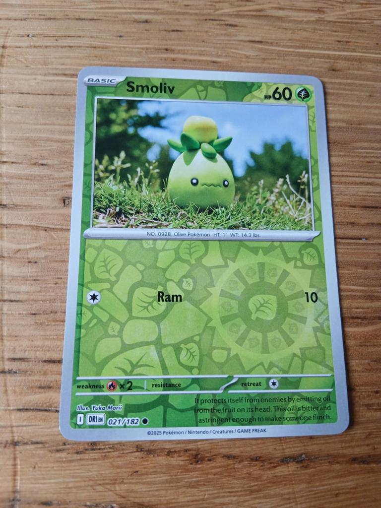 Pokémon Kaart: Smoliv (021/182) - Nieuwstaat, Ophalen of Verzenden, Nieuw, Losse kaart