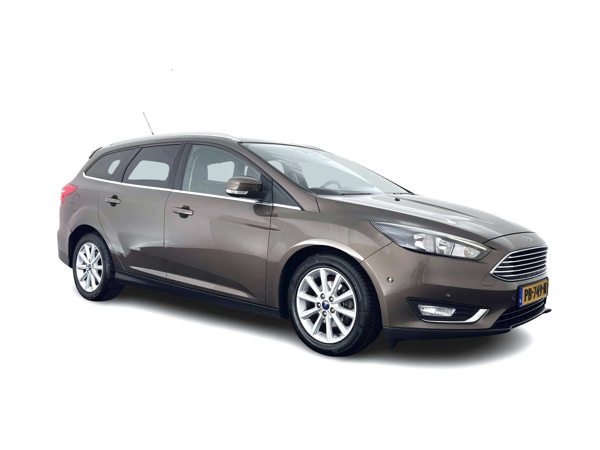 Ford FOCUS Wagon 1.5 TDCI Titanium Aut. *NAVI-FULLMAP | HEAT, Auto's, Stof, Gebruikt, 4 cilinders, Bruin