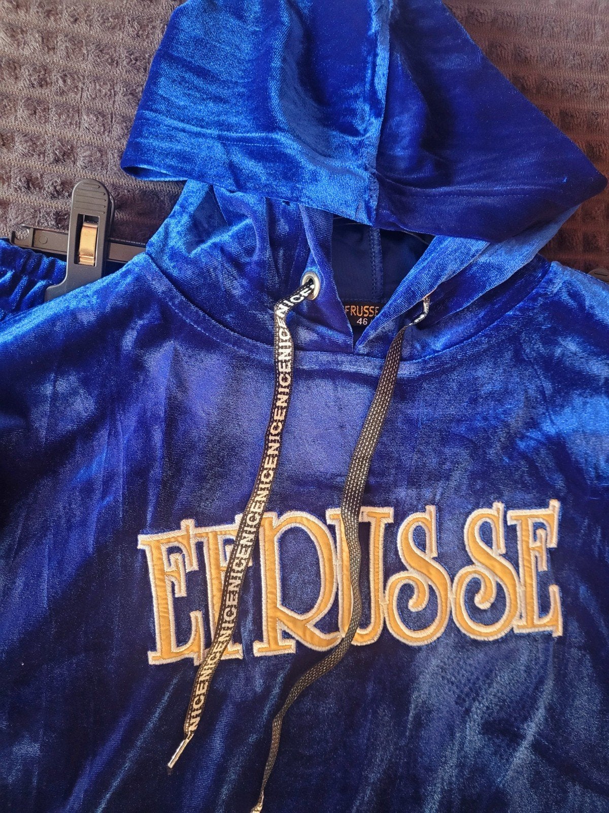 Fluwelen trainingspak EFRUSSE MODA 46/XXL, Kleding | Dames, Blauw, EFRUSSE MODA, Maat 46/48 (XL) of groter, Nieuw