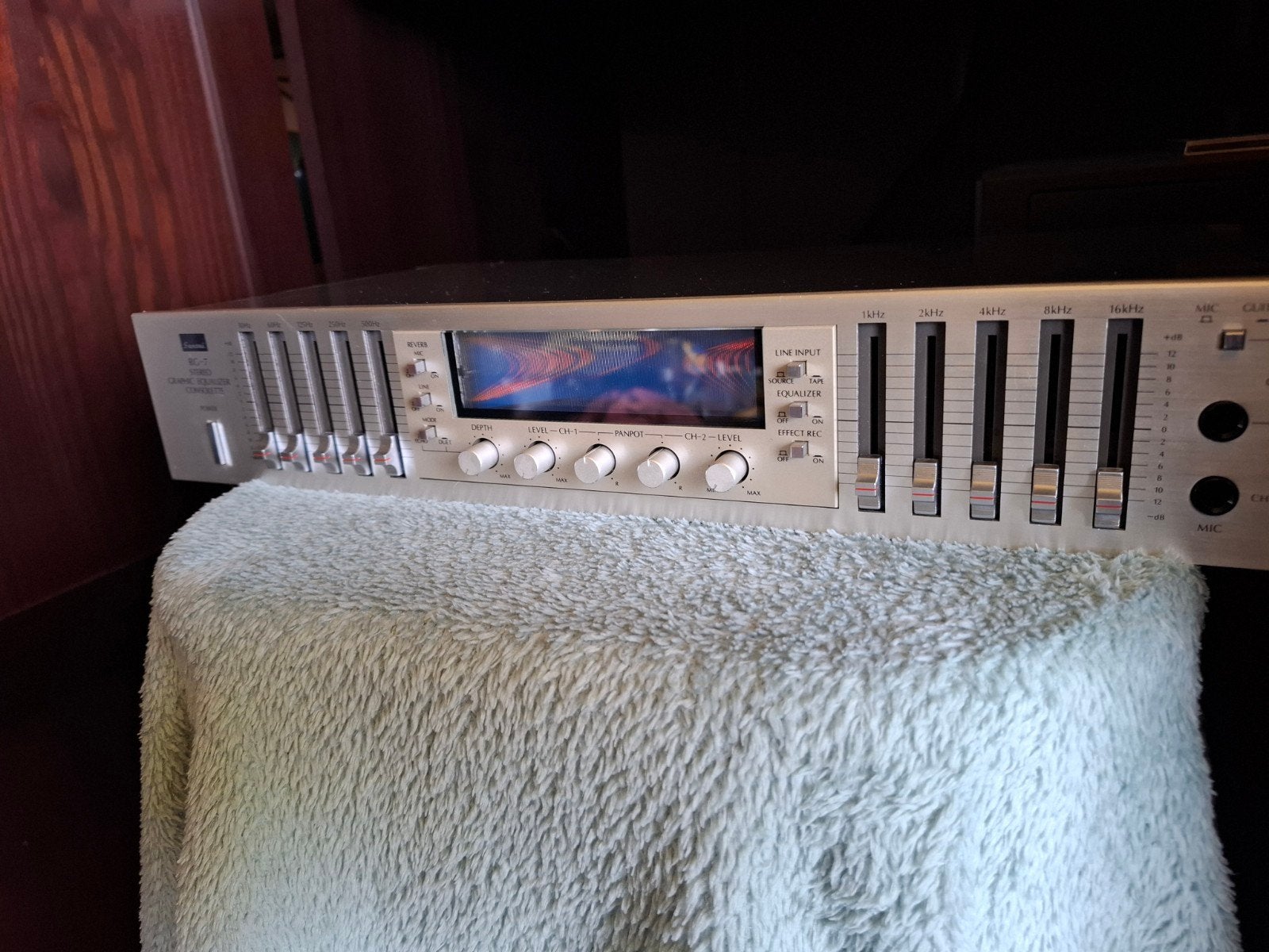 Sansui RG-7 Stereo Graphic Equalizer Consolette, Ophalen, Gebruikt, Delay of Echo
