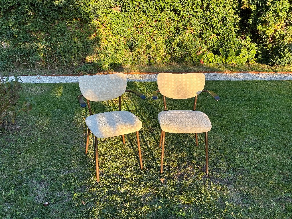 2 witte retro stoeltjes, Ophalen, Gebruikt, Twee, Wit