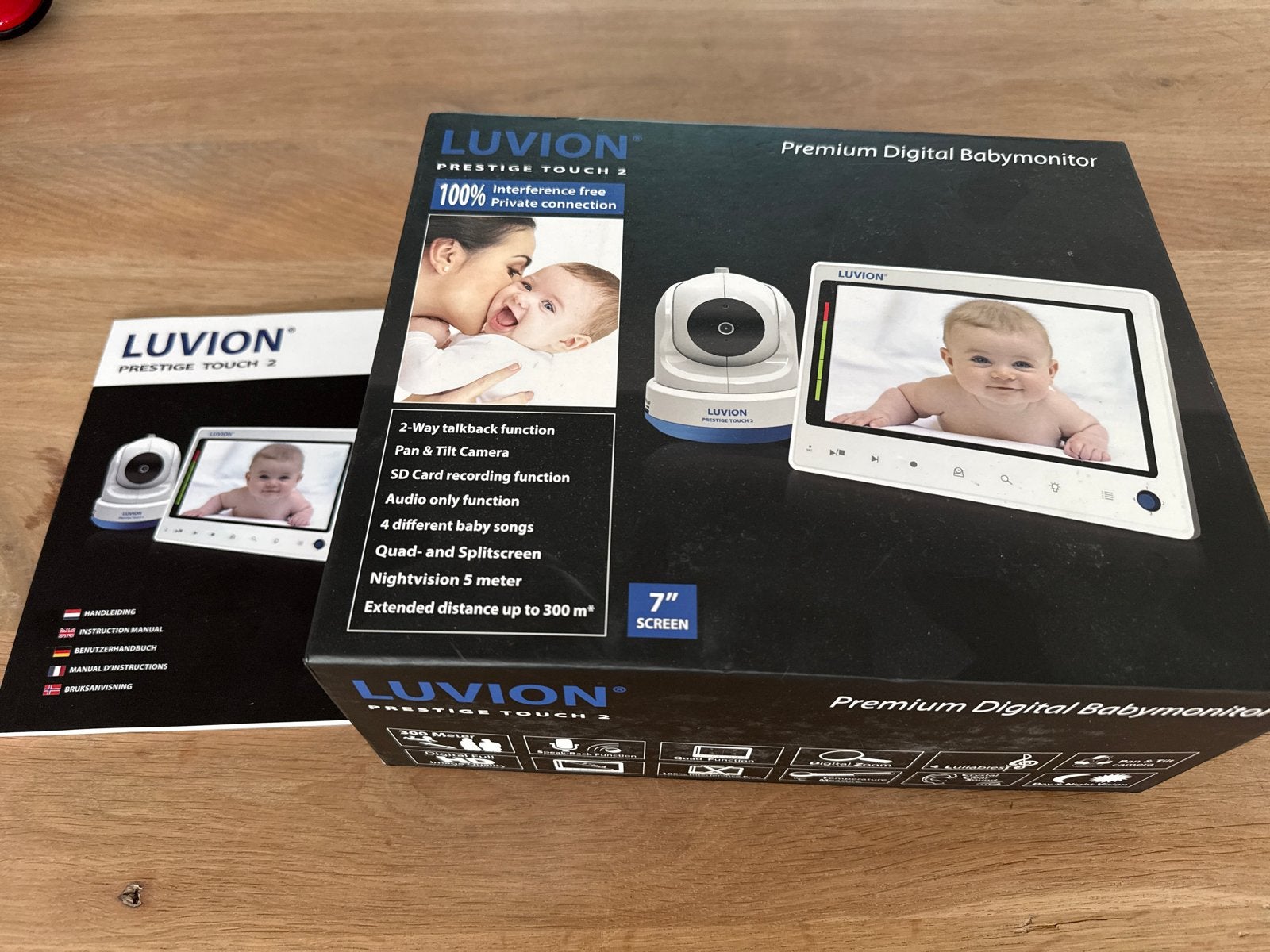 Luvion Prestige Touch 2 Babyfoon met Camera en Terugspreekfu, Ophalen of Verzenden, Zo goed als nieuw, 250 meter of meer, Camera