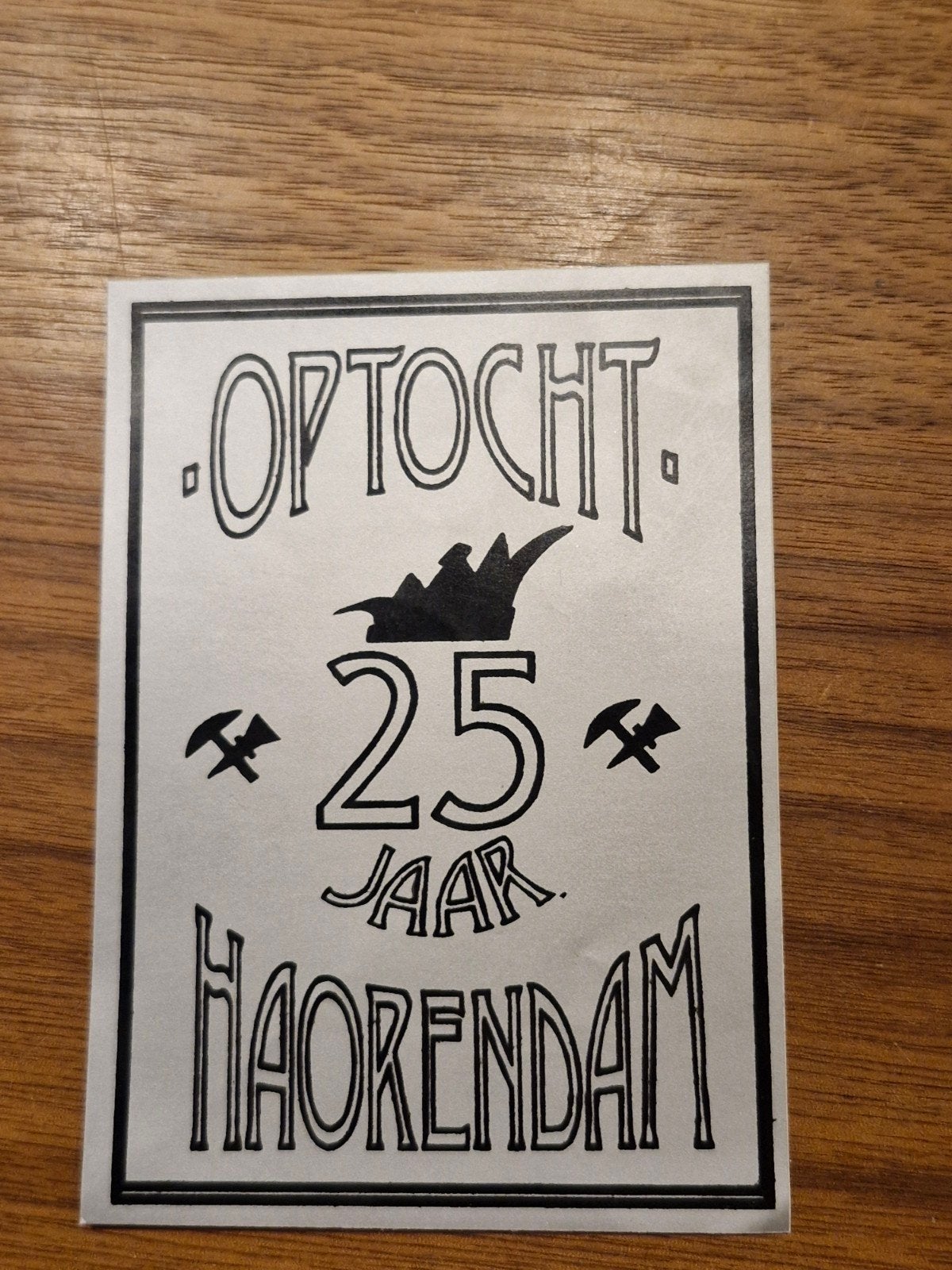 9993 Sticker Optocht 25 Jaar Haorendam, Ophalen of Verzenden, Nieuw, Sticker