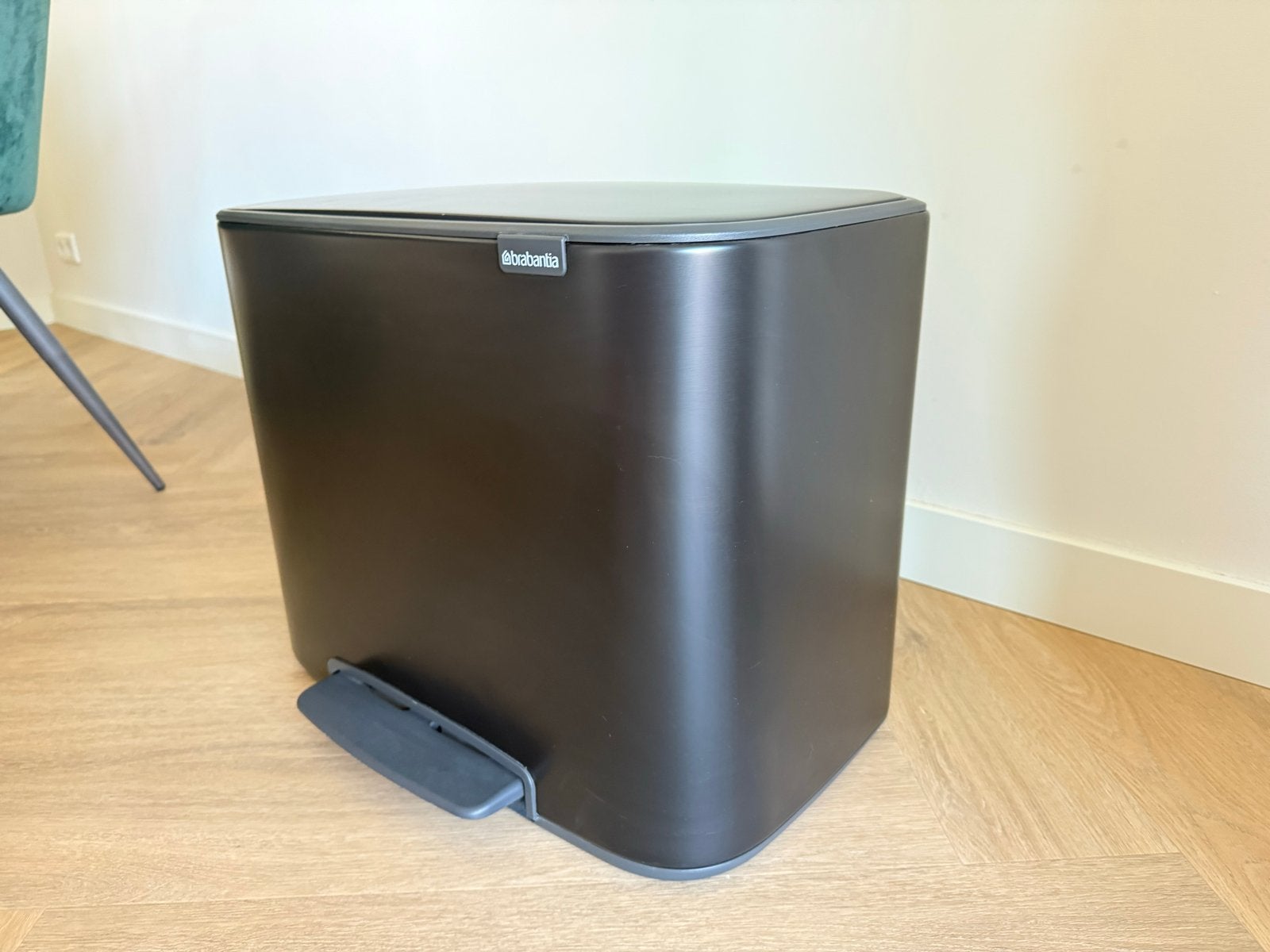 Brabantia prullenbak met 2 vakken (12L en 24L), 30 tot 40 liter, Ophalen, Gebruikt, Met pedaal