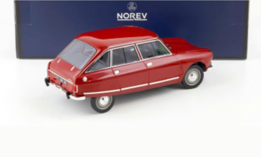 Citroen Ami 8 Club '69 Rood Lim.Ed schaal. 1/18 NOREV 181678, Hobby en Vrije tijd, Modelauto's | 1:18, Verzenden, Nieuw, Auto