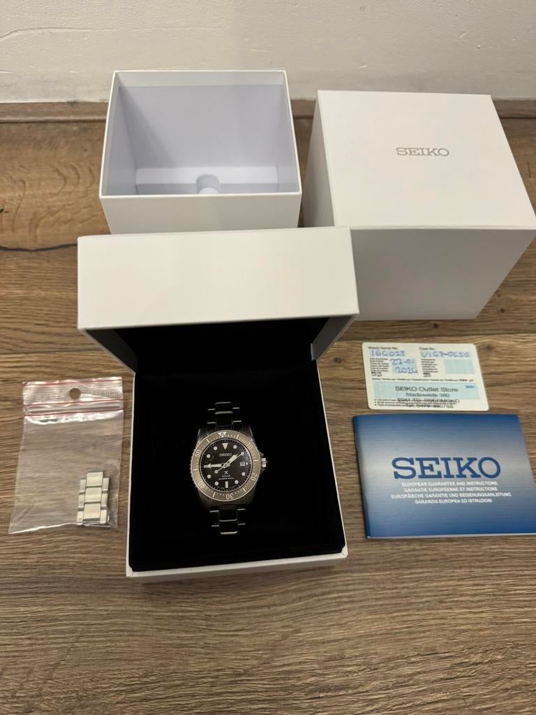 Seiko Prospex Solar SNE571P1, Sieraden, Tassen en Uiterlijk, Horloges | Heren, Staal, Polshorloge, Ophalen of Verzenden, Zo goed als nieuw
