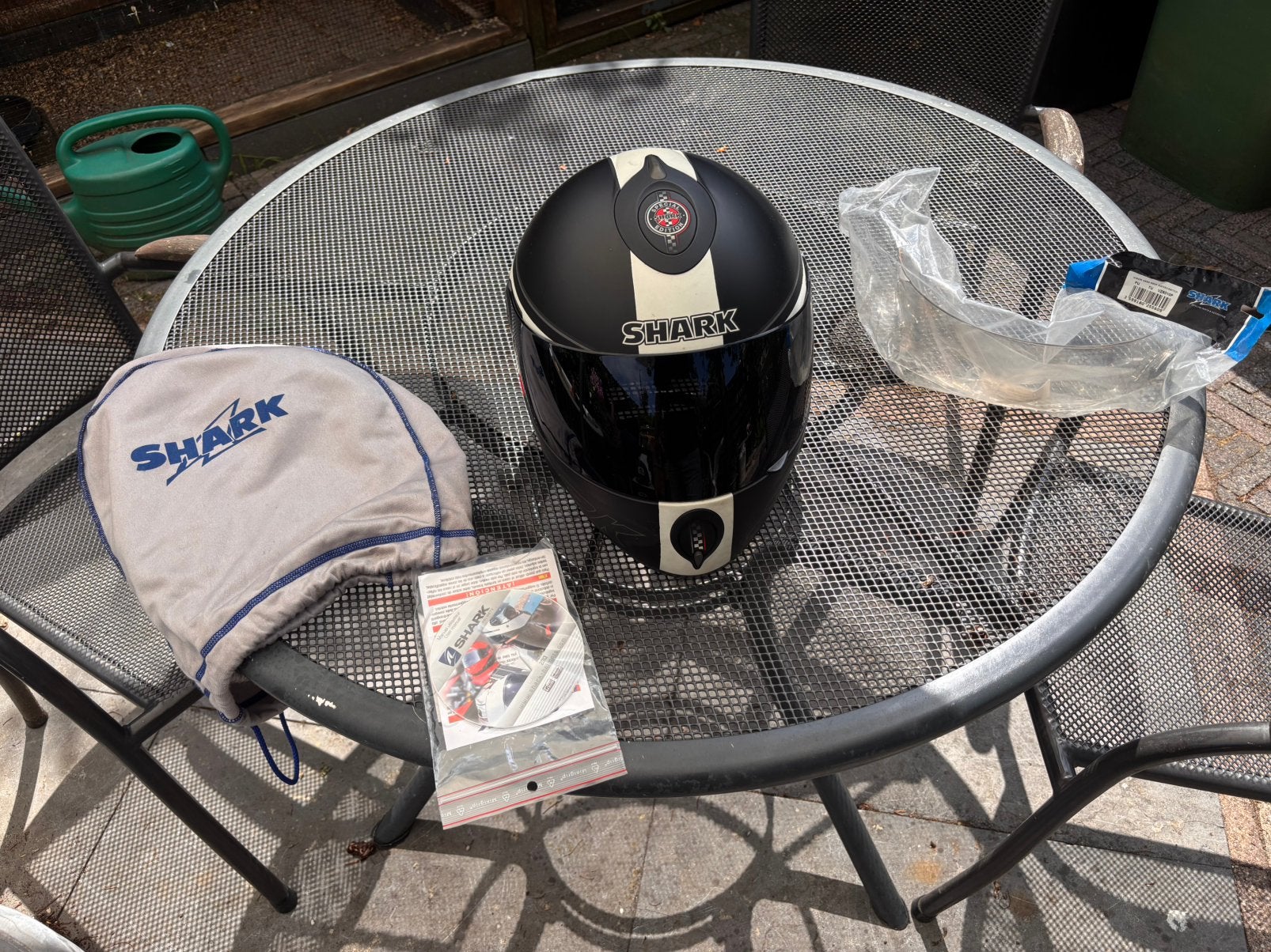 Shark helm zwart+helder vizier, Ophalen, Zo goed als nieuw