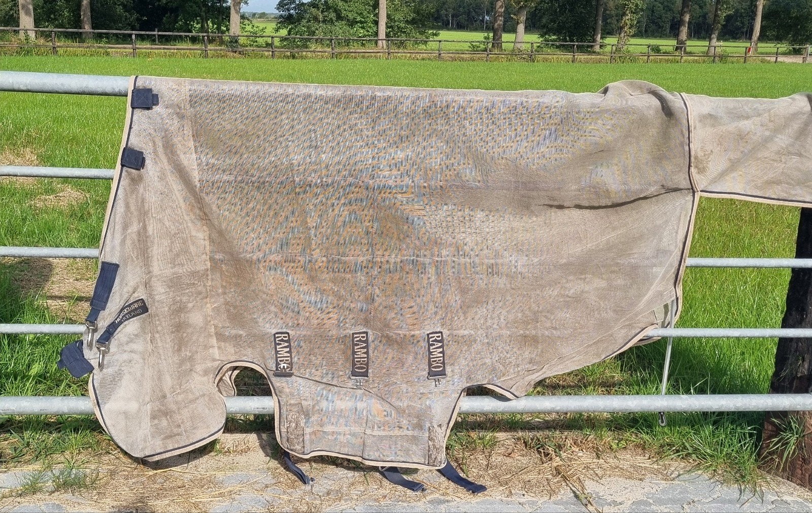 Rambo protector vliegendeken met hals 206, Dieren en Toebehoren, Full (L), Gebruikt, Halsdeken, Ophalen of Verzenden