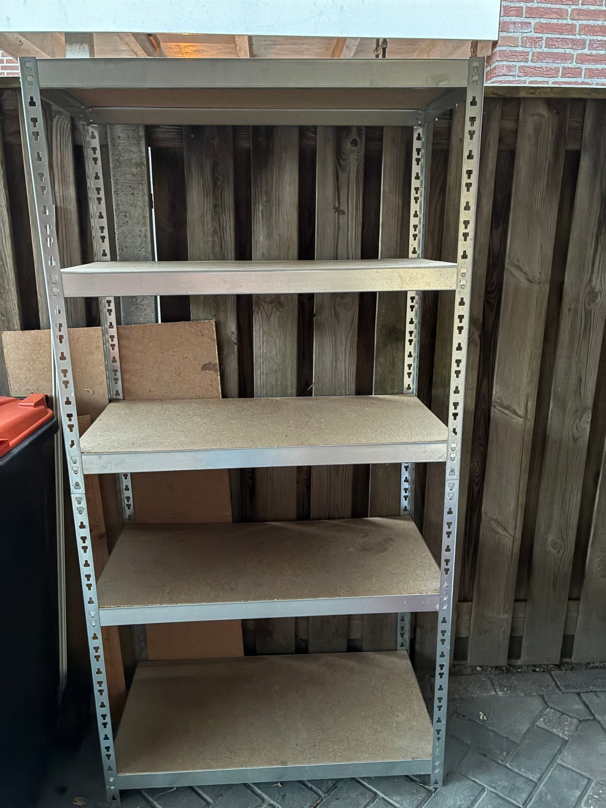 Stevige stellingkast met 5 planken, 180hx90bx45d, Ophalen, Gebruikt