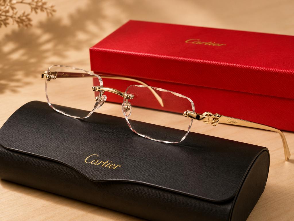 Cartier CT0086 Rimless Diamond Cut Luxury Bril Zilver, Sieraden, Tassen en Uiterlijk, Zonnebrillen en Brillen | Heren, Ophalen of Verzenden