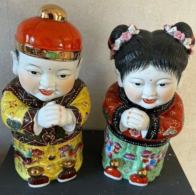 Set van Chinese Gelukskinderen Porselein 35 cm, Ophalen