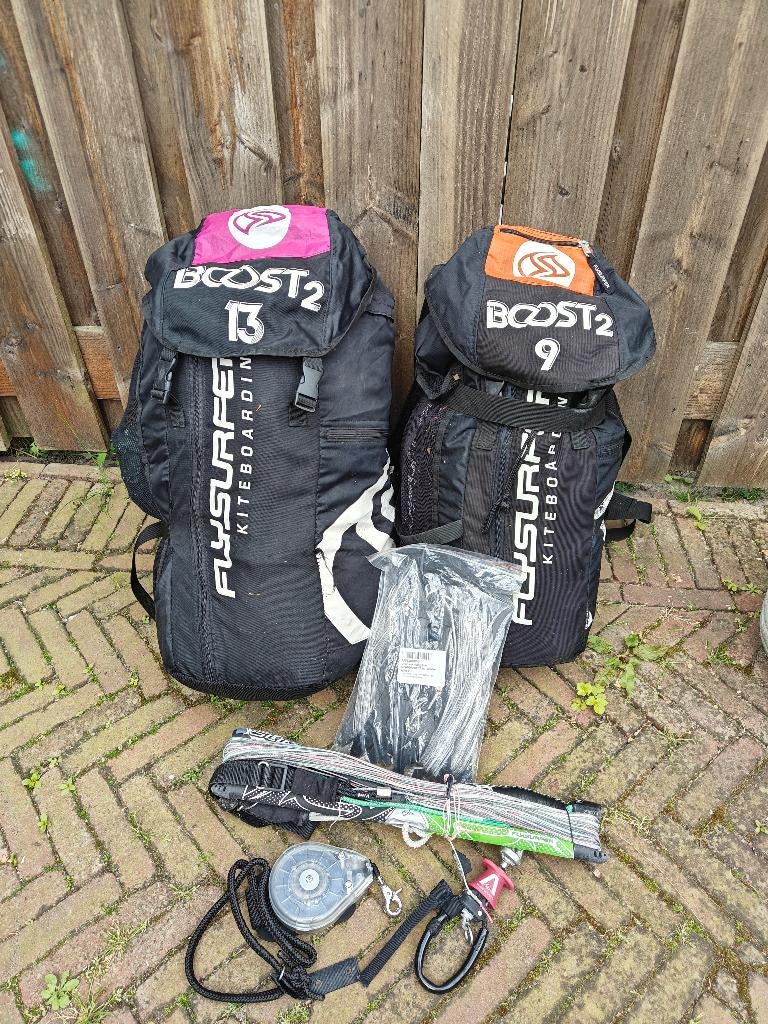 Kite set te koop Flysurfer, Watersport en Boten, Kitesurfen, Ophalen, Gebruikt, Kitesurf-set, 9 m²