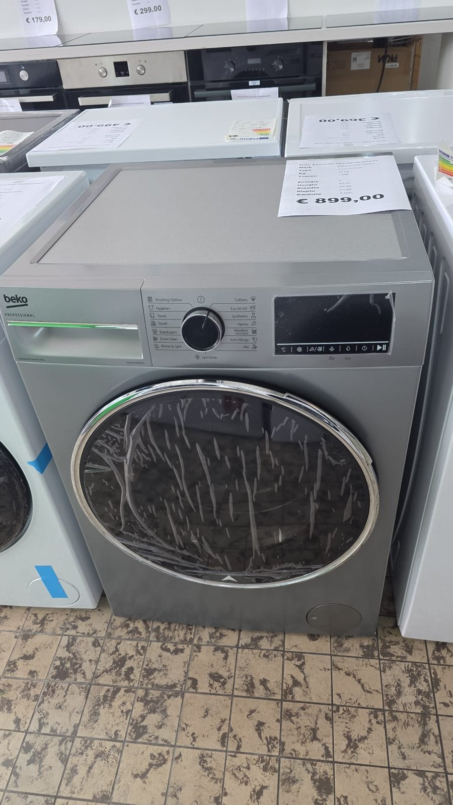 Beko professioneel wasmachine 10 kg nieuw, Witgoed en Apparatuur, Wasmachines, Ophalen, 1200 tot 1600 toeren, Beko, Nieuw