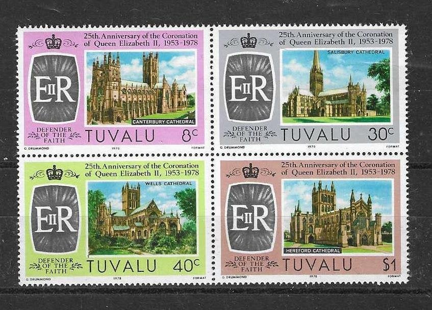 Tuvalu Michel Viererblock 68-71 postfris, Ophalen of Verzenden, Postfris