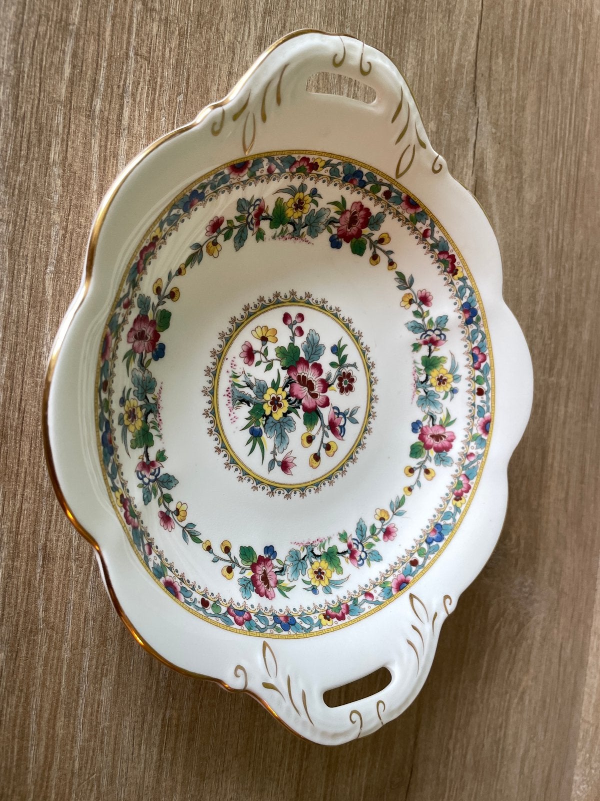 Bone China Coalport ming rosé biscuit bord, Ophalen of Verzenden