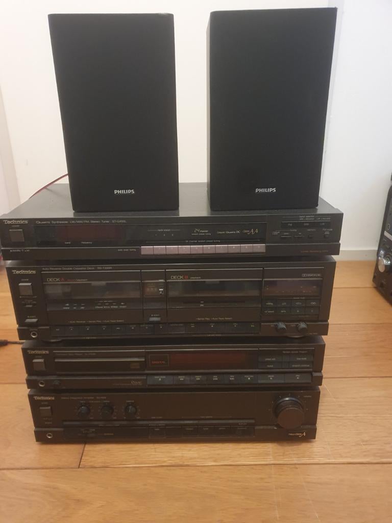 Technics Hifi Set met Philips Speakers en Subwoofer, Overige merken, Gebruikt, Tuner of Radio, Losse componenten