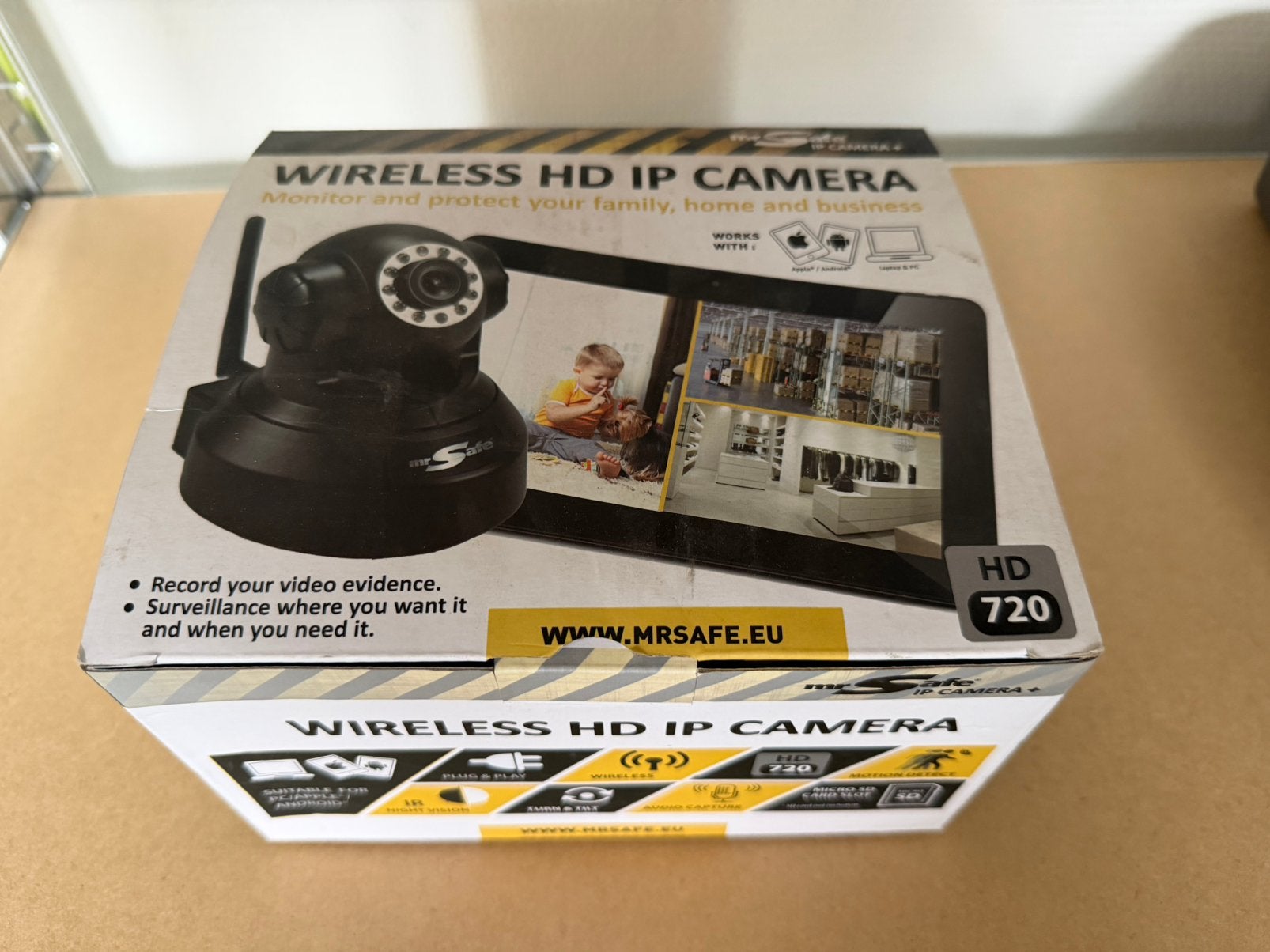 Mr Safe beveiligingscamera - draadloos, Ophalen of Verzenden, Zo goed als nieuw, Binnencamera