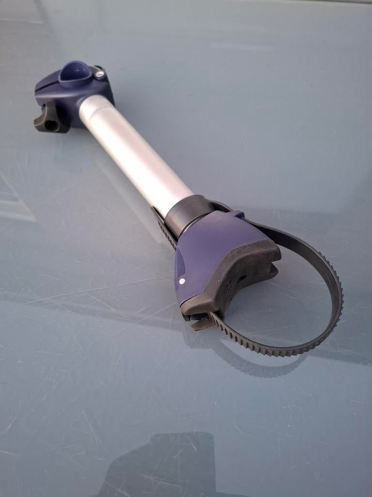 Thule Omnistor bike arm middellang versie - blauw, Caravans en Kamperen, Ophalen of Verzenden, Zo goed als nieuw