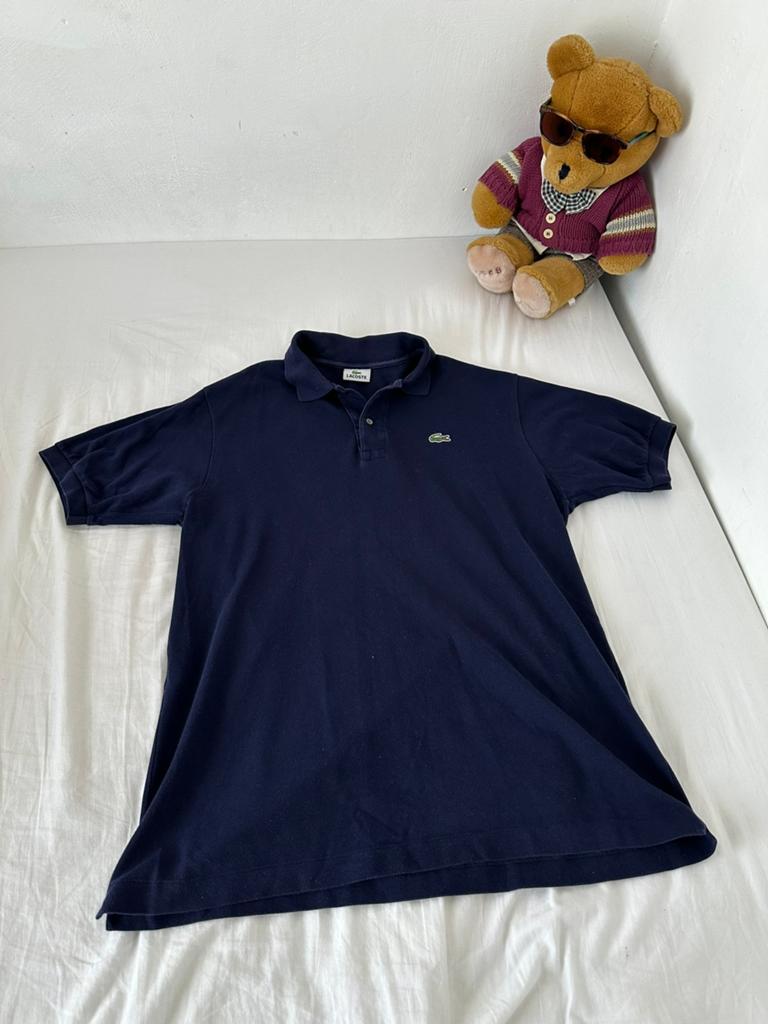 Vintage Lacoste poloshirt, Ophalen of Verzenden, Zo goed als nieuw, Maat 52/54 (L), Blauw