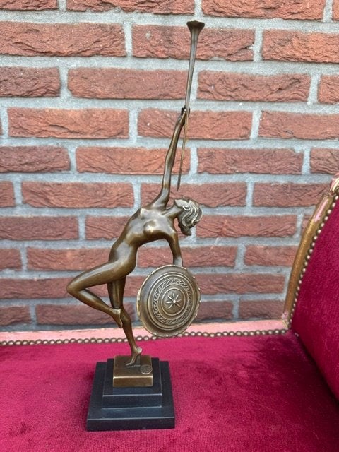 bronzen topbeeld, JERICHO, Ophalen of Verzenden, Brons