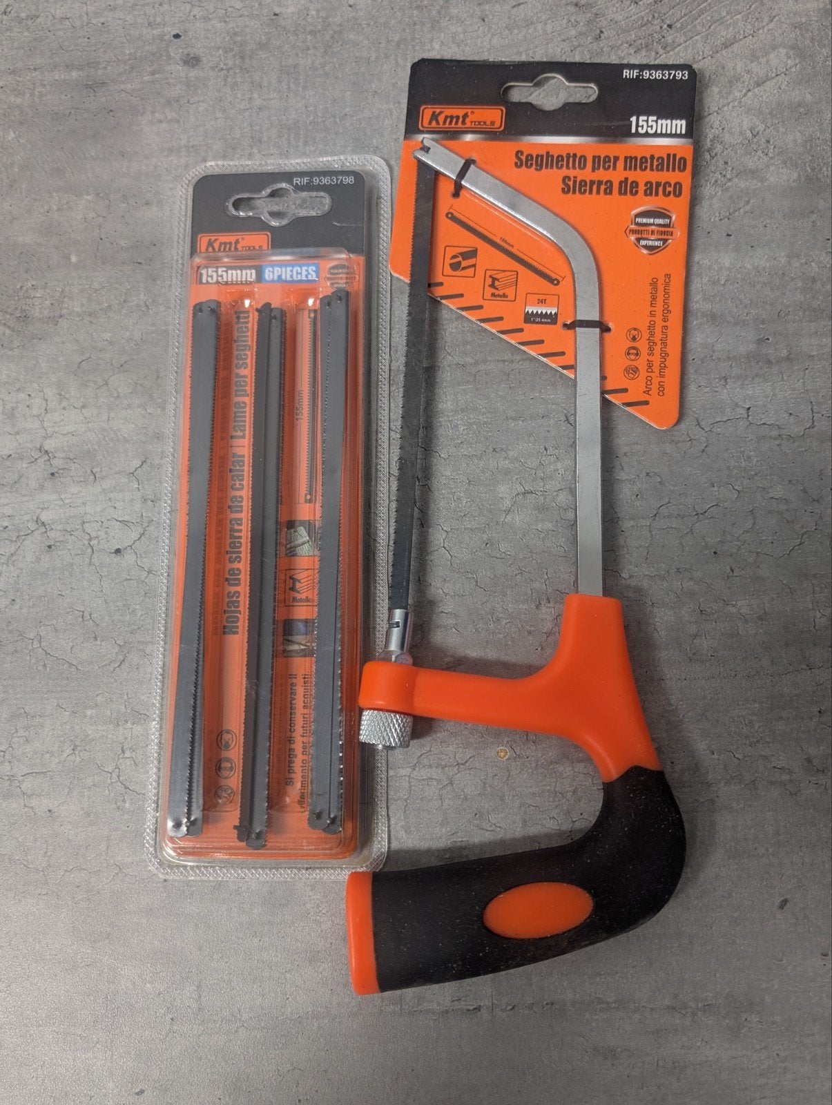 KMT Tools Metaalzaag met extra zaagbladen 155mm, Verzenden, Nieuw, Zaag, Overige merken