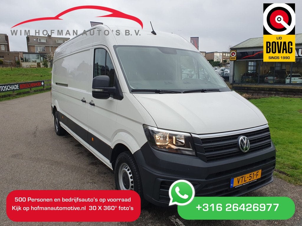 Volkswagen Crafter 35 2.0 TDI L4H3 449WB 3.5T 140PK 2x schui, Auto's, Bestelauto's, Voorwielaandrijving, Stof, 4 cilinders, Volkswagen