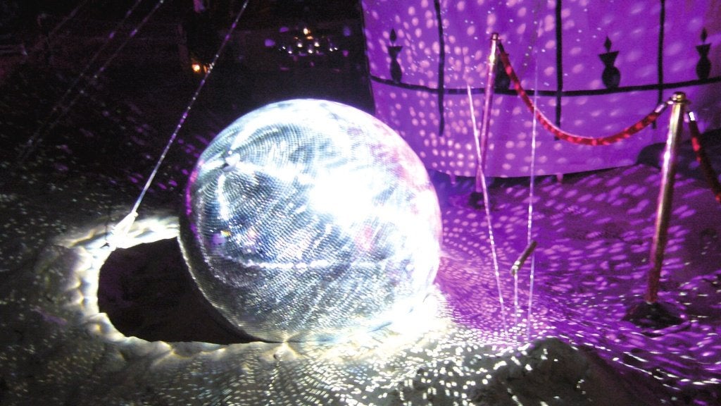 EUROLITE Mirror Ball 150cm Spiegelbol zilver, Geluidgestuurd, ., Discobol, Nieuw
