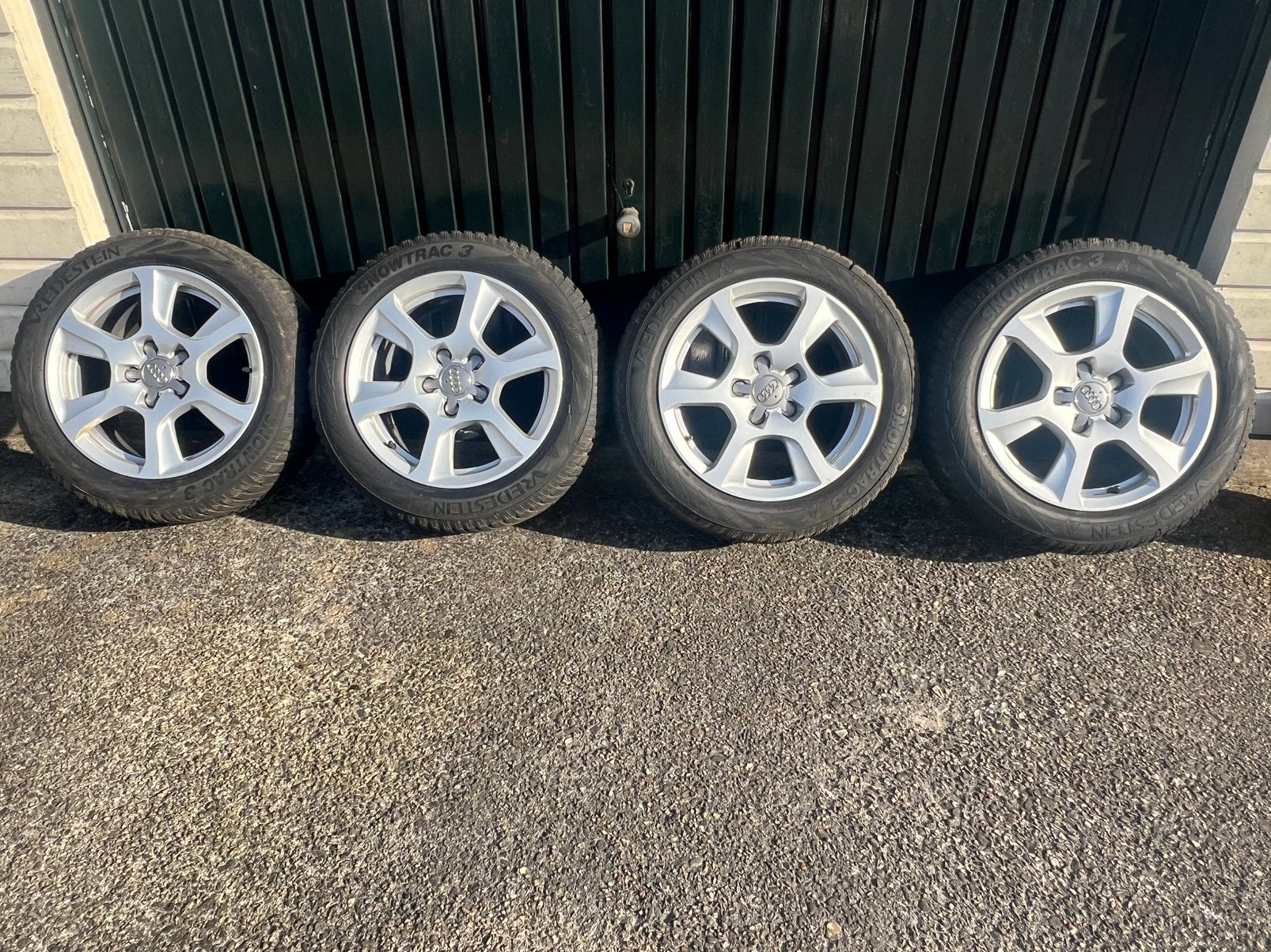 Originele Audi velgen 5x112 met nog goeie winterbanden., Ophalen, Gebruikt, 16 inch, Banden en Velgen