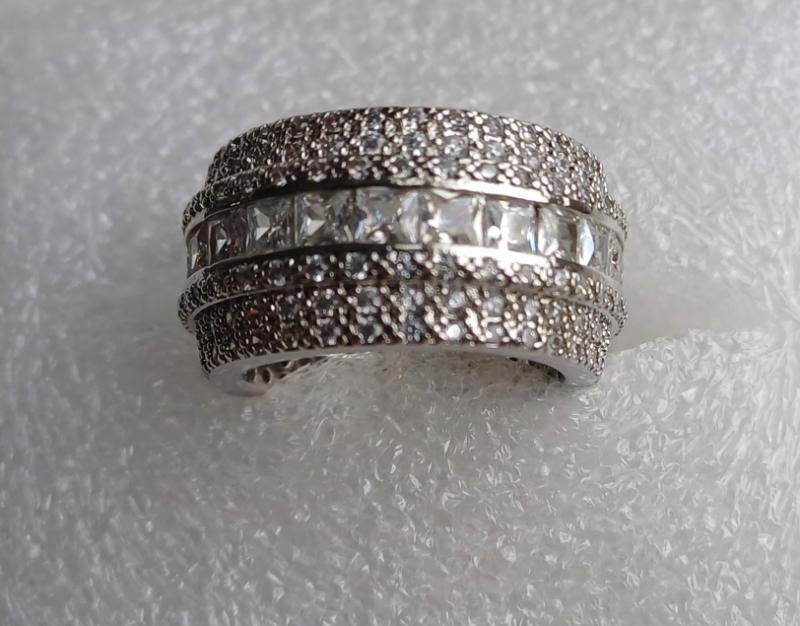 Brede sterling zilveren ring, Sieraden, Tassen en Uiterlijk, Ringen, 18 tot 19, Ophalen of Verzenden, Zo goed als nieuw, Dame