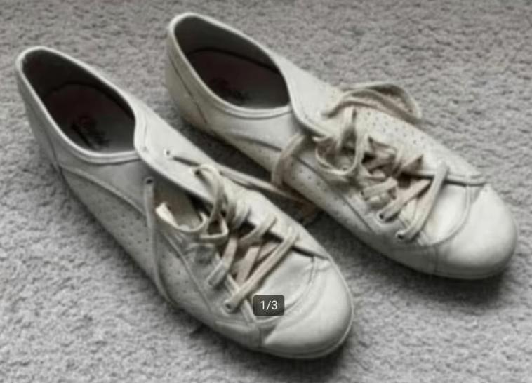 Cremekleurige lage schoenen, zomerschoenen; Buffalo; 41 42, Kleding | Dames, Schoenen, Gedragen, Sneakers of Gympen, Ophalen of Verzenden