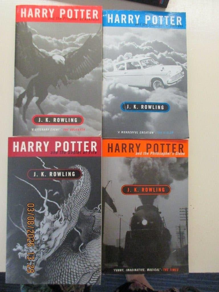4 Boeken van Harry Potter -J.K.Rowling, Boeken, Ophalen of Verzenden, Gelezen