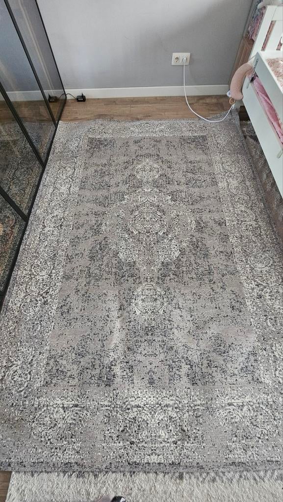 Modern vloerkleed 160x230 cm - Grijs/Beige, Gebruikt, Grijs, 150 tot 200 cm, 200 cm of meer