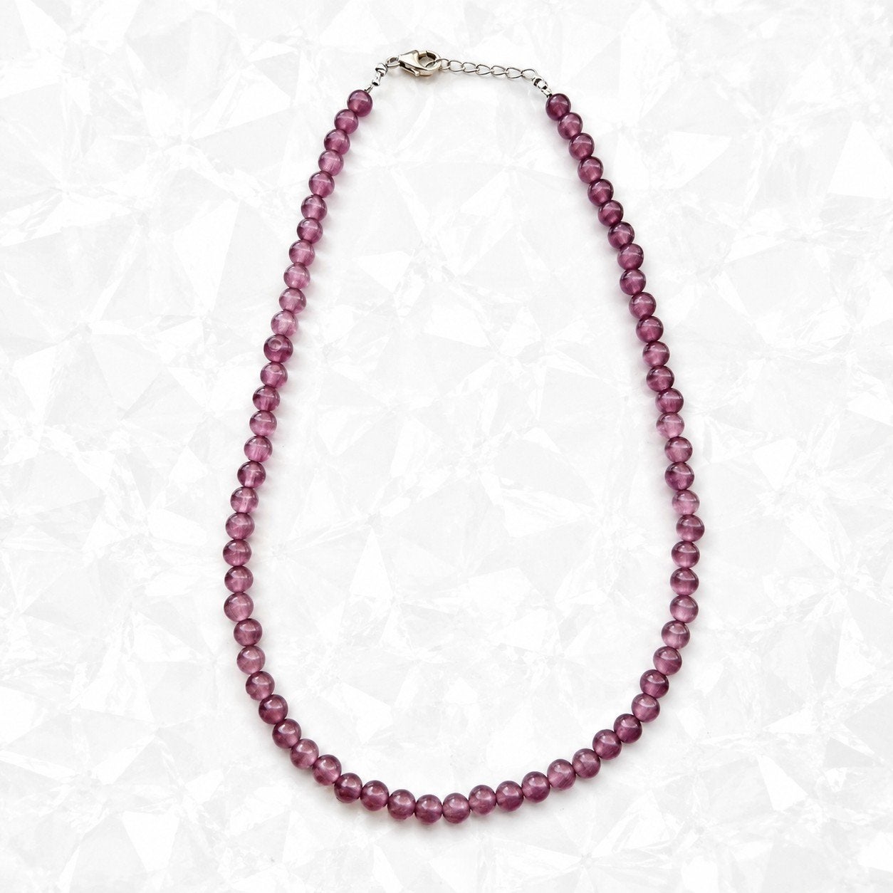Kattenoog kralen ketting, Verzenden, Nieuw