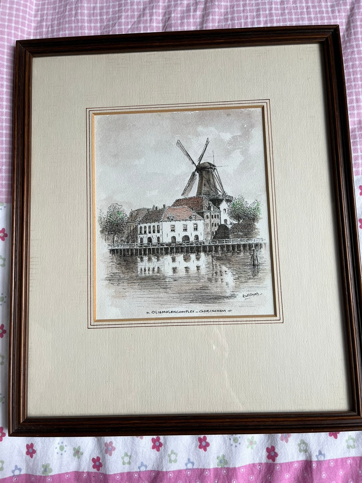 Ets: oliemolencomplex te Gorinchem, Ophalen of Verzenden, Ets