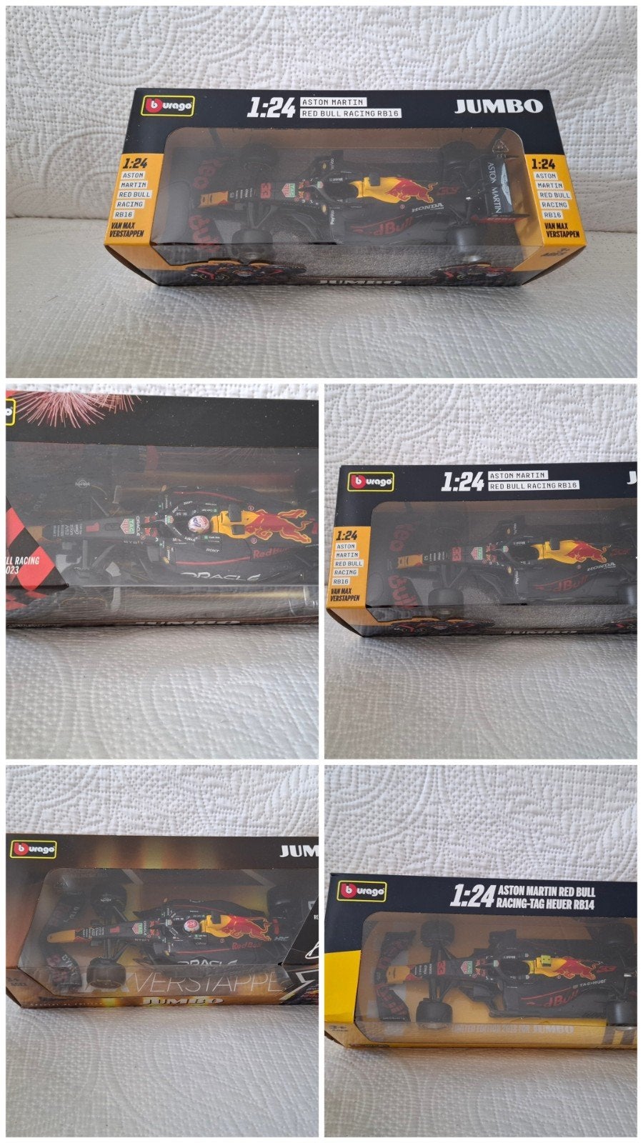 Max Verstappen Red Bull Racing F1 modelauto's 1:24 Jumbo, Verzenden, Nieuw, Auto, Bburago