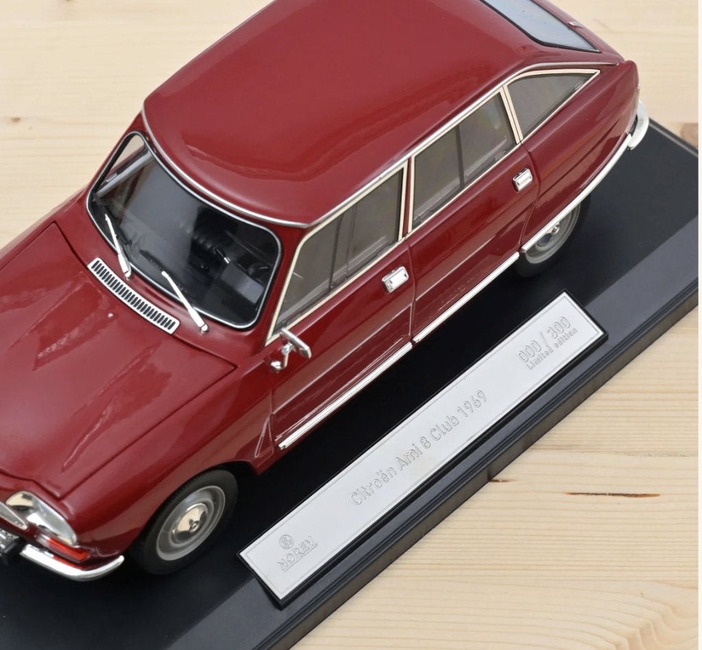 Citroen Ami 8 Club 1969 Rood 1/18 lim.ed NOREV ref. 181678, Hobby en Vrije tijd, Verzenden, Nieuw, Auto, Norev