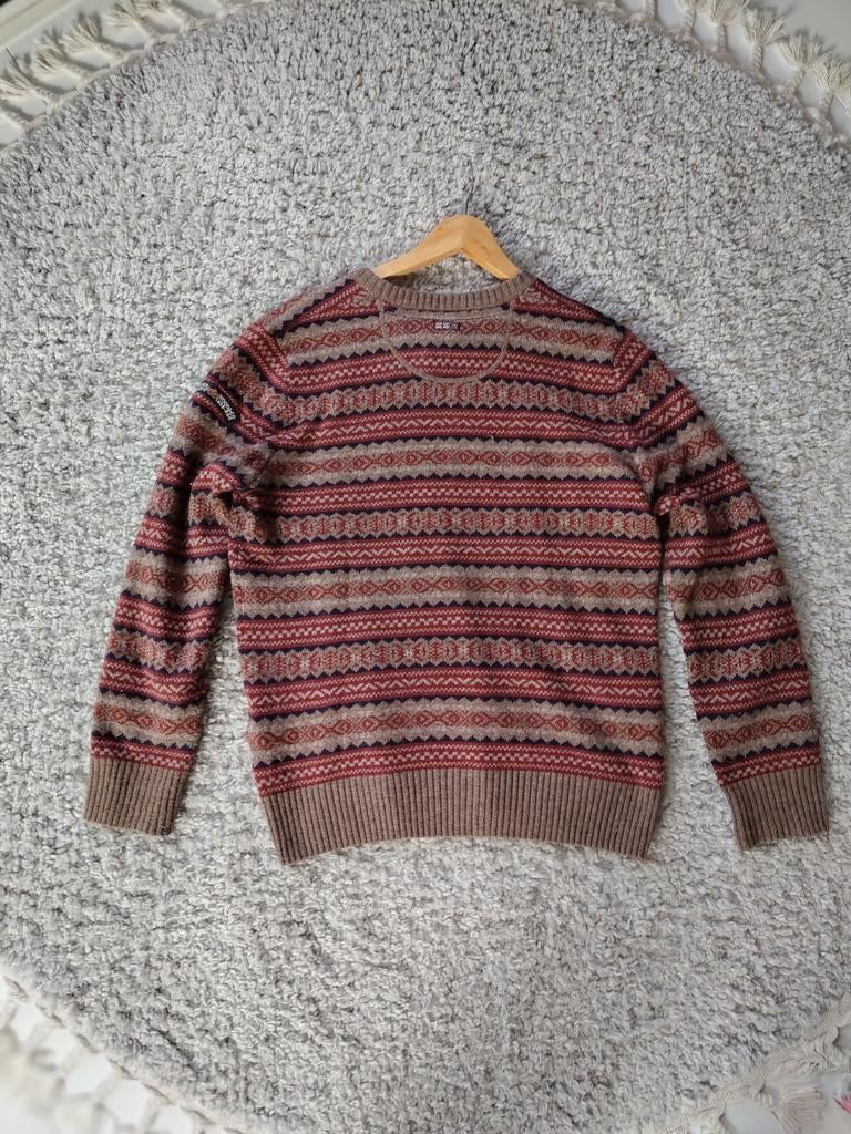 Leuke Riverwood winter trui met patroon - Maat L, Kleding | Heren, Truien en Vesten, Maat 52/54 (L), Bruin, Riverwood, Ophalen of Verzenden