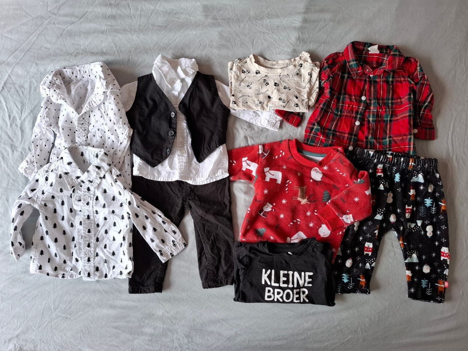 Kledingpakket jongen maat 68: Sinterklaas, Kerst & Feest, Kinderen en Baby's, Babykleding | Maat 68, Gebruikt, Jongetje, Shirtje of Longsleeve