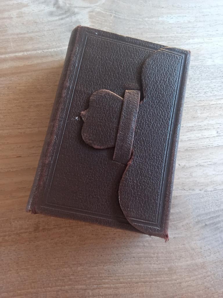 Antiek Bijbelboekje in Leren Etui - Psalmen en Gezangen, Antiek en Kunst, Antiek | Boeken en Bijbels, Ophalen of Verzenden, Onbekend