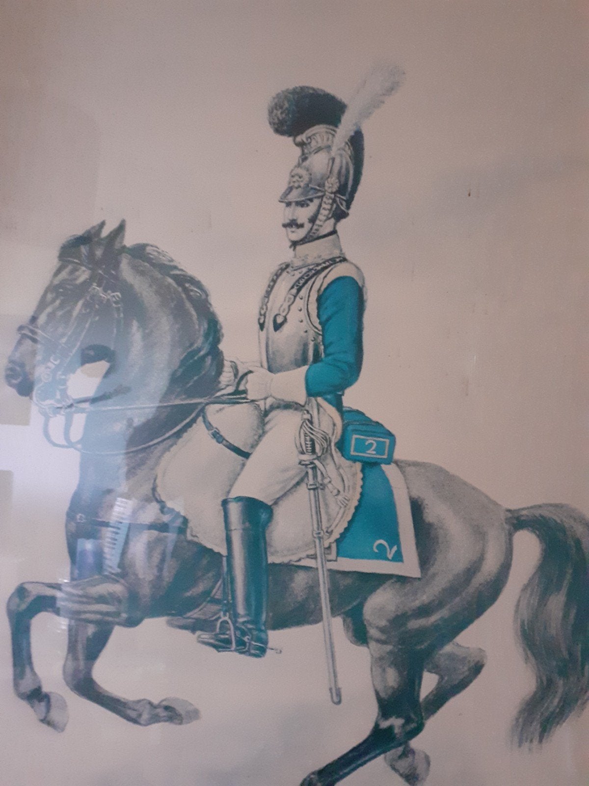 Schilderij kees.g.boode           kurassier, Antiek en Kunst, Kunst | Tekeningen en Foto's, Ophalen