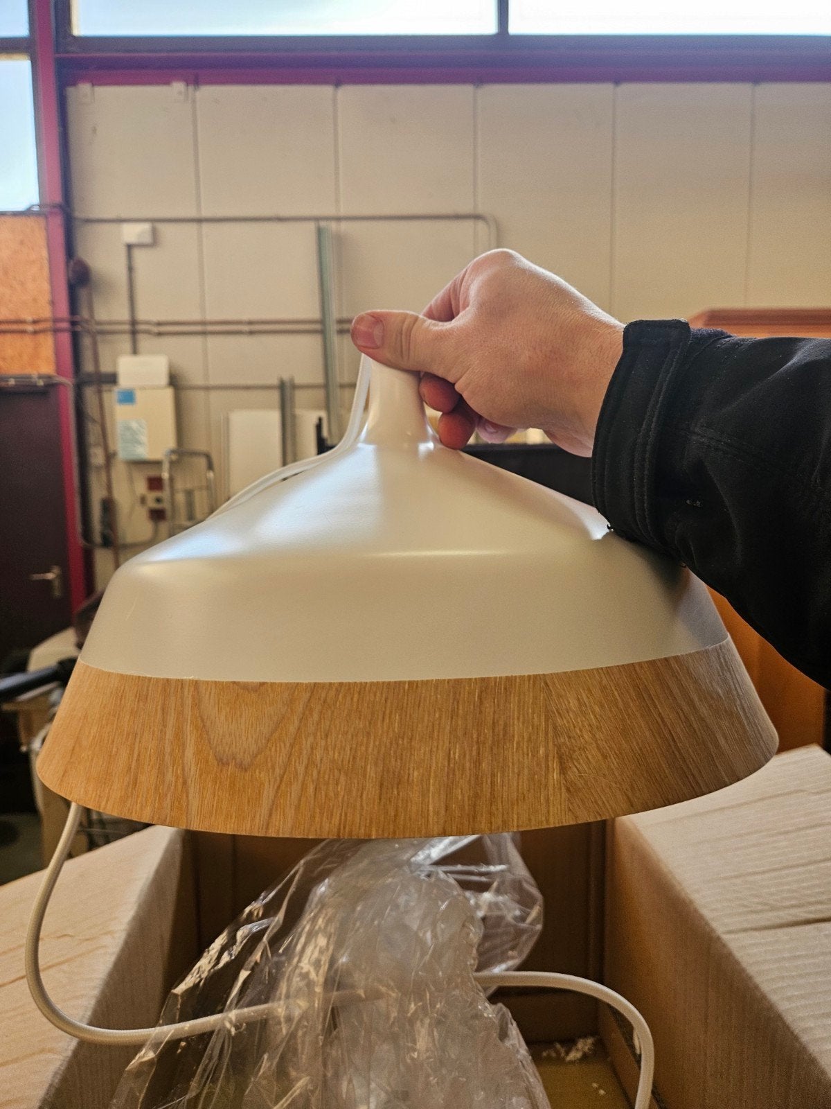 Lucide Bowi Hanglamp - Nieuw in doos, Modern, Scandinavisch, Nieuw, Hout, E27 (groot)