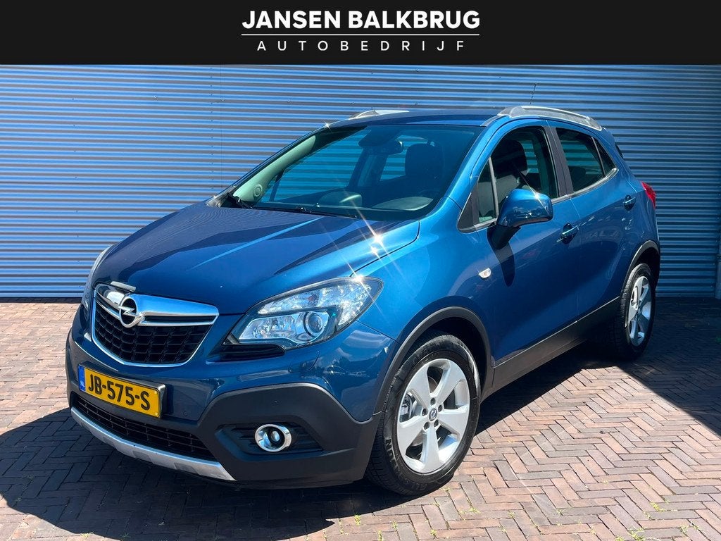 Opel Mokka 1.4 T Edition automaat (bj 2015), Gebruikt, 4 cilinders, Met garantie (alle), Blauw