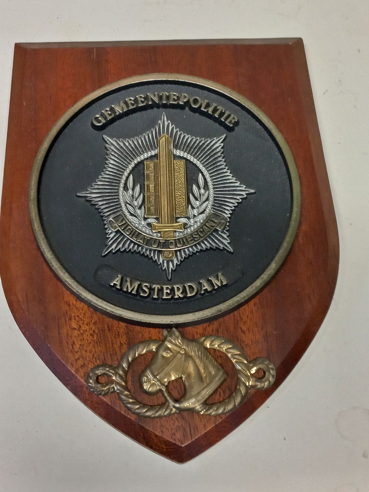 Gemeentepolitie Amsterdam Plaquette Hooymaters, Ophalen of Verzenden, Zo goed als nieuw