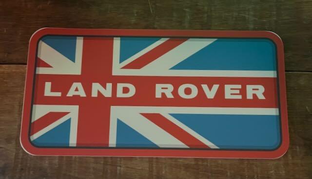 LANDROVER - reclamebord kunststof 30x15cm., Ophalen of Verzenden, Zo goed als nieuw, Auto's