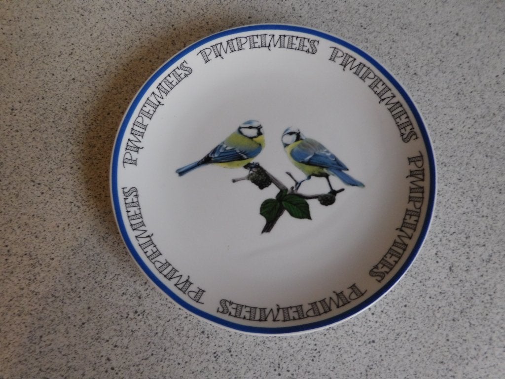 Bord Pimpelmees Hollandse Vogels door Elles - 18 cm, Huis en Inrichting, Gebruikt, Overige merken, Keramiek, Ophalen of Verzenden