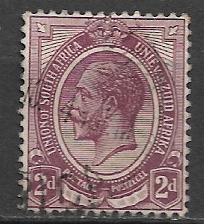 Zuid Afrika 1913 Kings head var SACC 5b roodpaars, Verzenden, Zuid-Afrika, Gestempeld