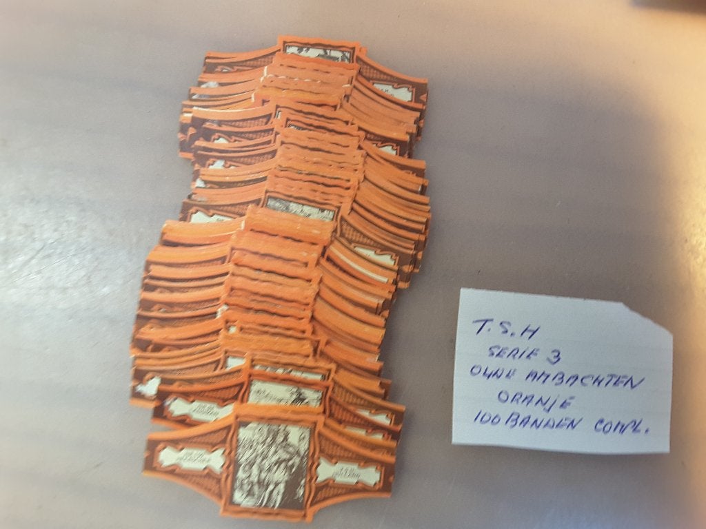 Sigarenbandjes TSH serie 3 oude ambachten oranje, Ophalen of Verzenden, Gebruikt, Sigarenbandjes